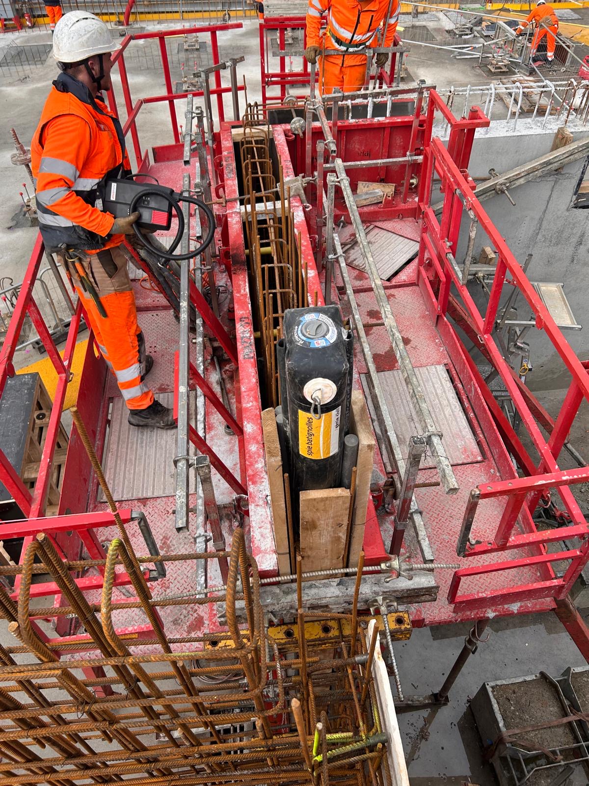Arrêt de banche gonflable sur chantier